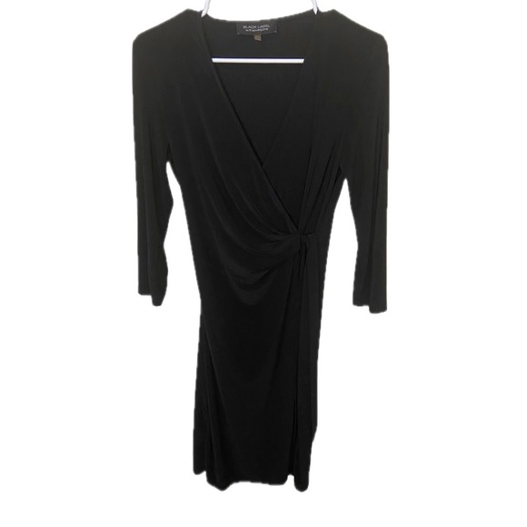Black Label By EVAN PICONE 
3/4 Sleeve Wrap Dress Size 6 - Picture 3 of 6